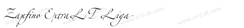 Zapfino ExtraLT Liga字体转换